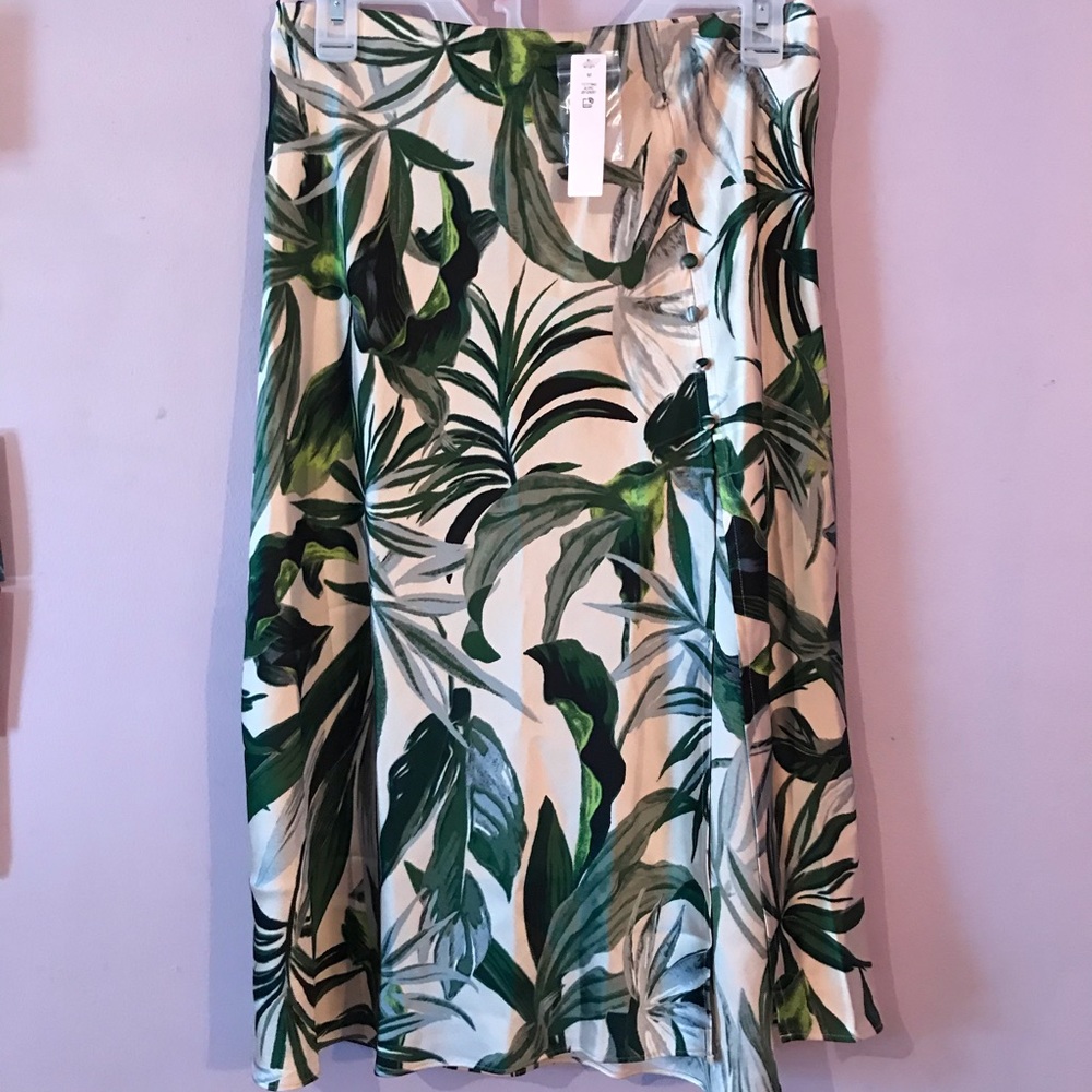 Victoria’s Secret Satin Skirt Palm Leaf Floral